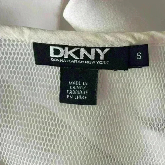 DKNY Mesh Fabric Crew Neck Tee Size S - Picture 4 of 5